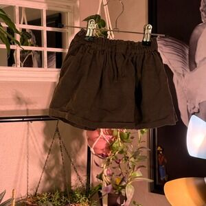 Zara BabyGirl Corduroy Skirt Size 3/4 Years Olive Green Elastic Waist